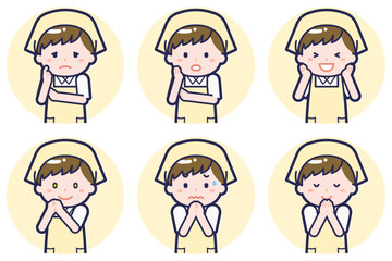 男性ハウスキーパーのポーズセット_04