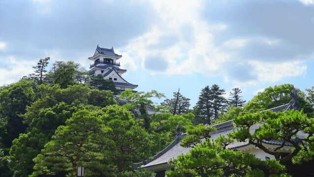初夏、晴天の高知城