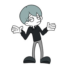 何も分からず両手をあげている男性