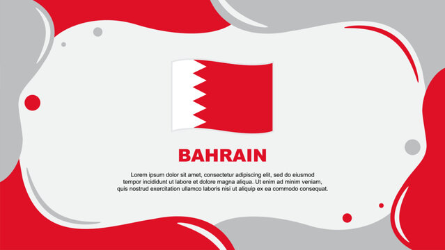 Bahrain Flag Abstract Background Flat Design Template. Bahrain Independence Day Banner Wallpaper Vector Illustration. Bahrain Banner