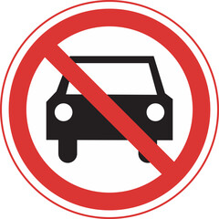 car sign logo is prohibited from stopping