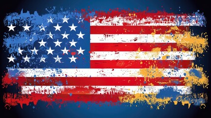  Proud to be Free with fireworks and flag template or text in the center of the image