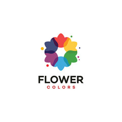 Vector illustration flower inspiration design template on white background.