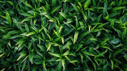 Obraz premium Intimate Texture of Green Grass Blades - A Closer Look in Landscape Photography