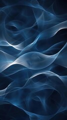 Obraz premium Mesmeric Blue Fractal Abstract - A Digital Symphony in Shades of Tranquility