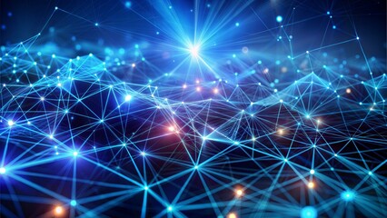 Fototapeta premium Abstract technology background. Network connection structure. Big data digital background. 3d rendering.