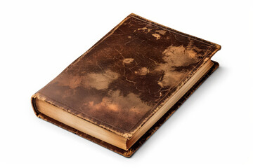 Obraz premium academia magic book leather book for mock up isolated on white background