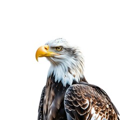 Fototapeta premium bald eagle isolated on white