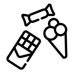 sweets outline icon