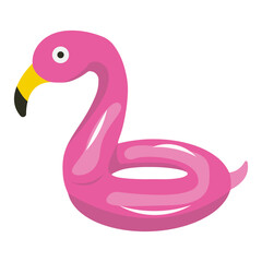 Illustration of inflatable Swimming Ring. Isolated Vector in Cartoon Design Style.