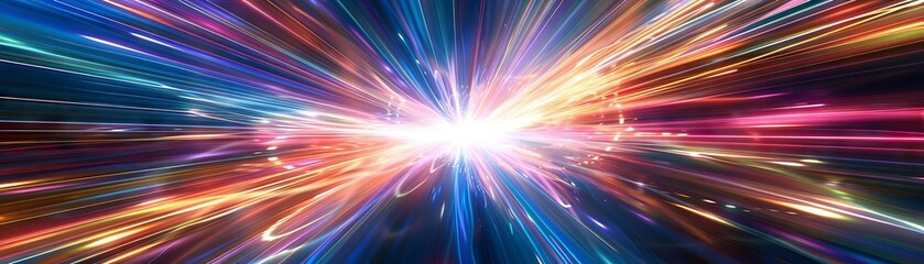 Fototapeta premium Abstract colorful light streaks background