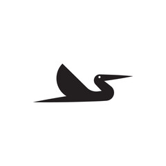 swan thunder logo design icon