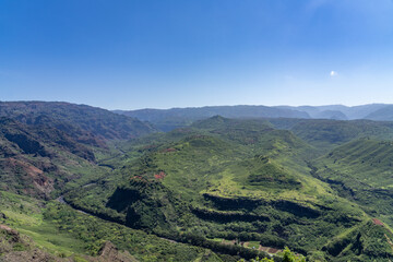 Obraz premium Waimea Canyon Dr, Kauai, Hawaii. Waimea River