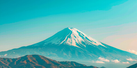 Fototapeta premium Great Mount Fuji With Sky Background For Wallpaper Created Using Artificial Intelligence