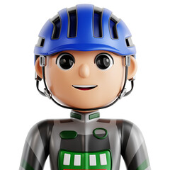 Professional Cyclist Competing in Bicycle Races