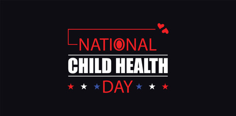 Sleek Typography for National Child Health Day Campaigns