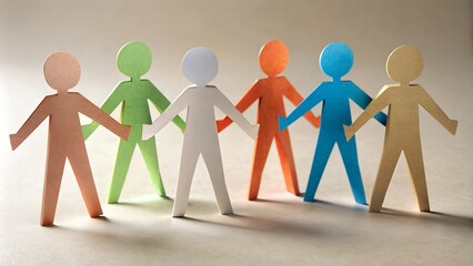 A Paper People Group Representing Community and Friendship