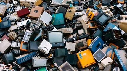 pile of electronic waste