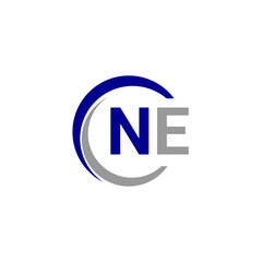 Alphabet letters Initials Monogram logo NE, INITIAL Letter NE logo design, template vector illustration. NE Initial Letter Logo design vector template, Graphic Alphabet Symbol for Corporate Business.