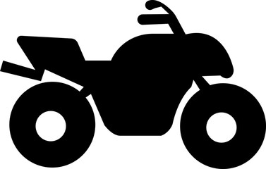 Motorcycle, bike, and motorbike icon set. Side view motorcycle for moped, scooter, roadster, sports, cruiser, touring, scrambler, trial bike, and chopper flat icon isolated on transparent background.