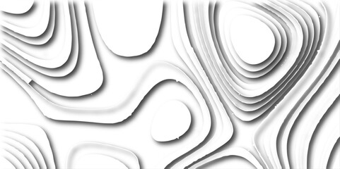 Modern White wavy vector background. Abstract white papercut with wavy layers. Abstract realistic Papercut decoration background. Vector illustration.  3d topography relief. 