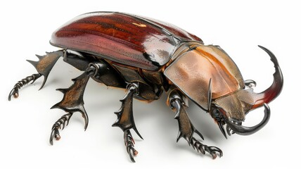 stag beetle on a branch