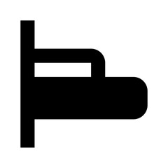 horizontal align left black glyph icon