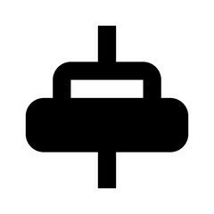 horizontal align center black glyph icon