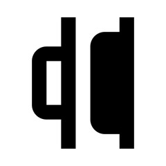 horizontal distribution right black glyph icon