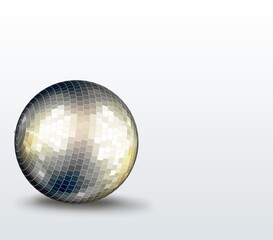 Mirror shining bright disco ball