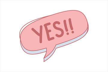 Wrong Yes Flat Sticker Design