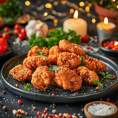 Fototapeta premium wings with sauce