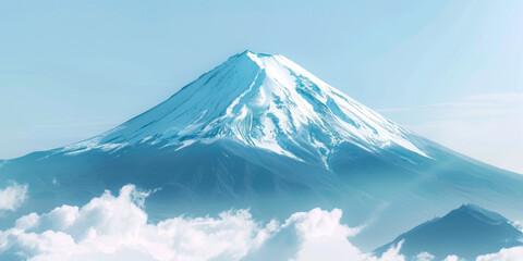 Great Mount Fuji With Sky Background For Wallpaper Created Using Artificial Intelligence