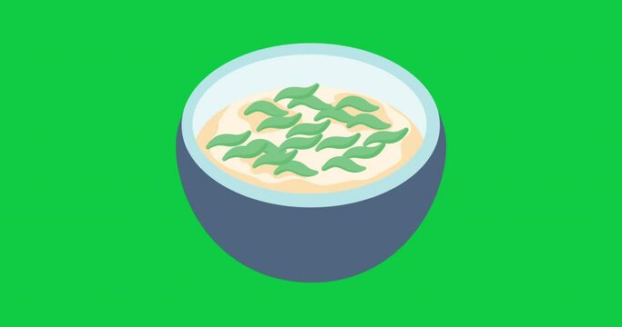 Cendol, Traditional Indonesian Dessert Made from Rice Flour animation