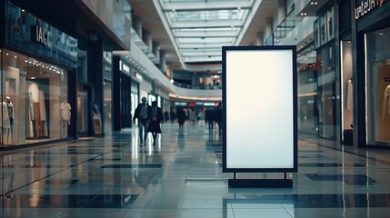 A Blank Advertising Mockup for Showcasing Your Message in a Shopping Mall Environment
