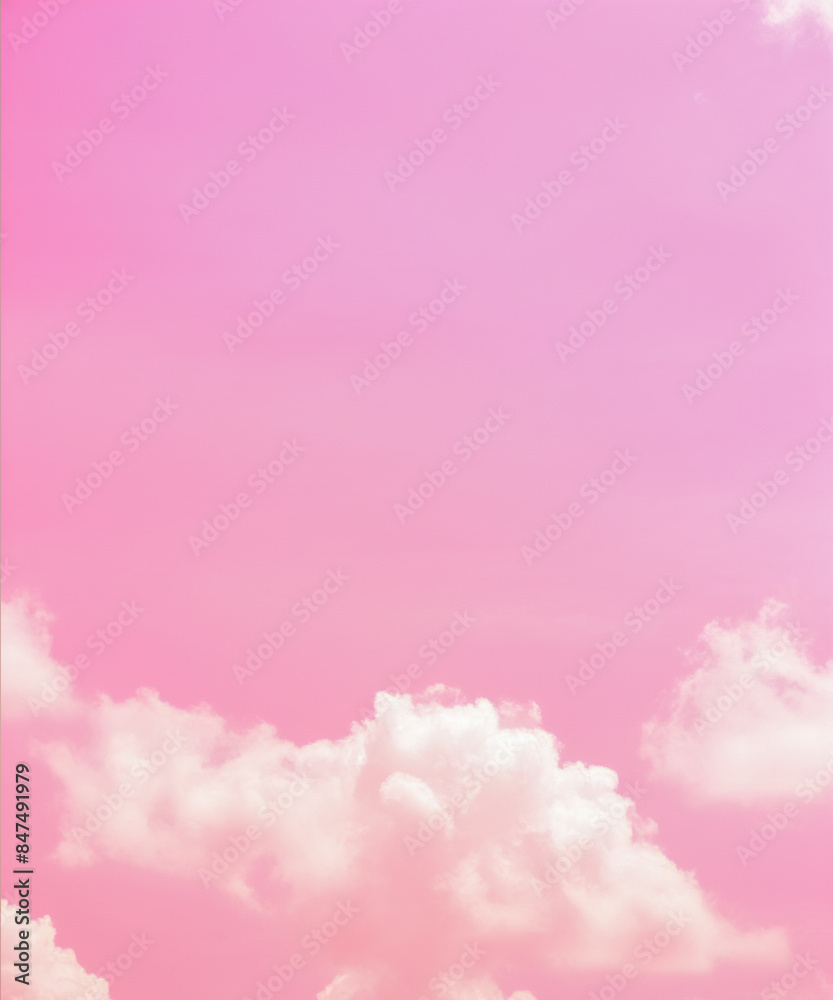 Wall mural pink sky and clouds background