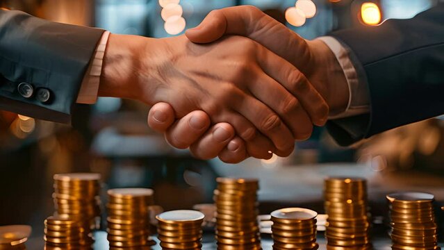 hands exchanging bills and coins.generative ai