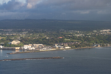 Nawiliwili Bay, Photos taken on the plane, Honolulu, Oahu to Lihue, Kauai. 