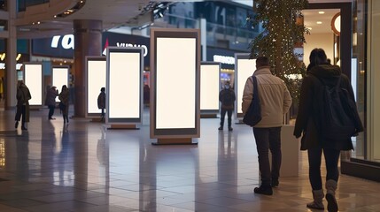 A Blank Advertising Mockup for Showcasing Your Message in a Shopping Mall Environment
