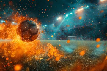 Obraz premium Football Stadium, Highlighting the Thrill of the Game. Football game, Football match, UEFA EURO Cup 2024,