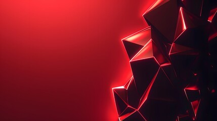 futuristic black background with red light technology