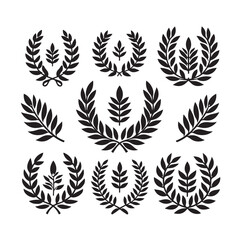 laurel sign illustration icon logo vector illustration