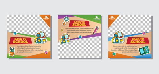 back to school Social Media Post Templates
