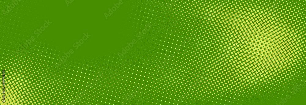 Poster green halftone pattern. retro comic gradient background. greenish pixelated dotted texture overlay. 