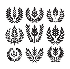 laurel sign illustration icon logo vector illustration