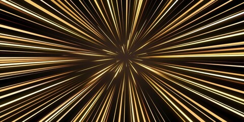 Dynamic Abstract Gold Light Burst with Sparkling Particles and Vibrant Neon Brilliance for Modern Design