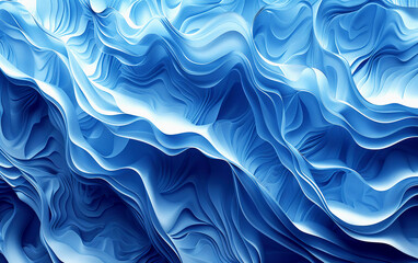Blue wavy multilayered textures background. Blue wavy lines and shapes background
