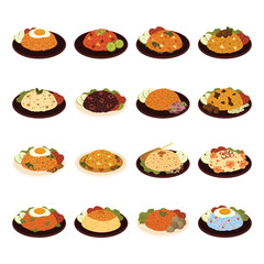 Nasi Goreng Vector Set