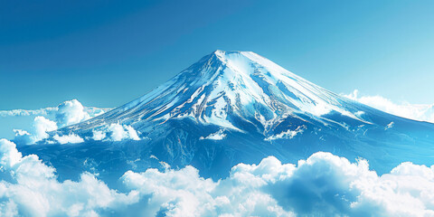 Great Mount Fuji With Sky Background For Wallpaper Created Using Artificial Intelligence