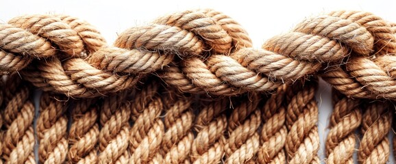 A Rope Frame Isolated On A White Background, Ready For Design, HD